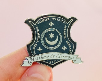 Matthew de Clermont / Matthew Clairmont enamel pin. A Discovery of Witches enamel pin. All Souls Trilogy.