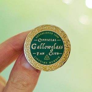 Gallowglass Fan Club enamel pin. A Discovery of Witches enamel pin. All Souls Trilogy.