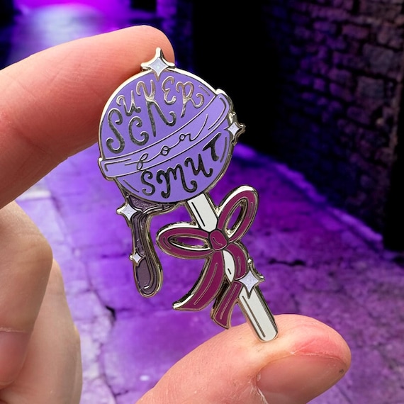 Sucker for Spicy Books Enamel Pin