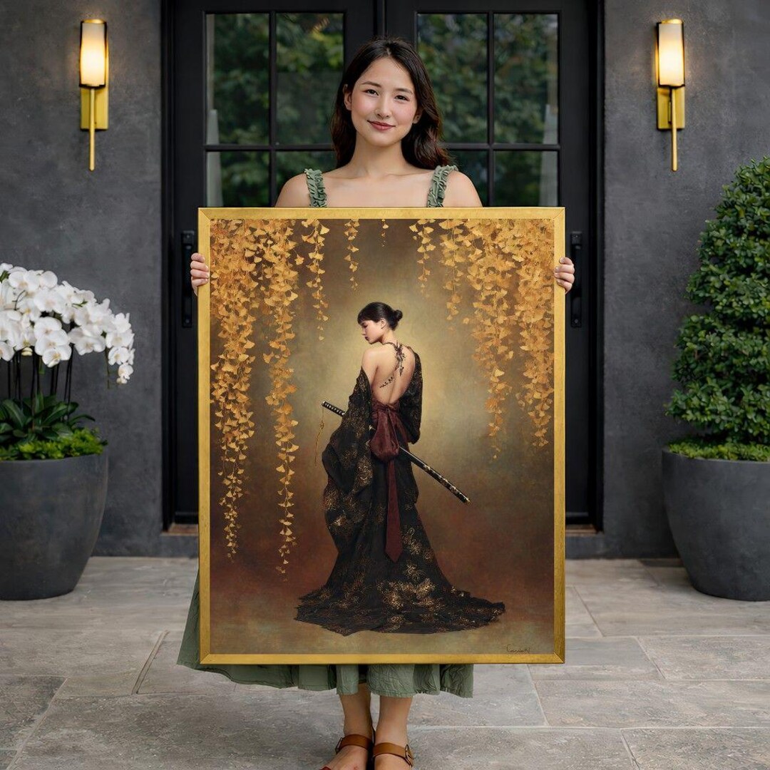 Japanese Geisha Kimono Canvas Print, Wall Art - Etsy