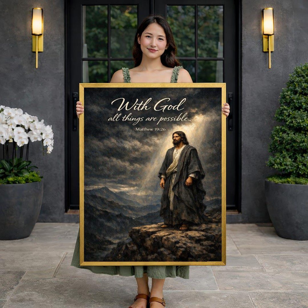 Jesus With God Canvas Print, Religious Wall Art - Etsy