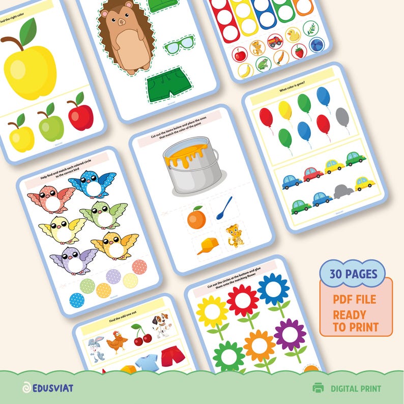 Printable Learning Pack Colors Theme - Etsy