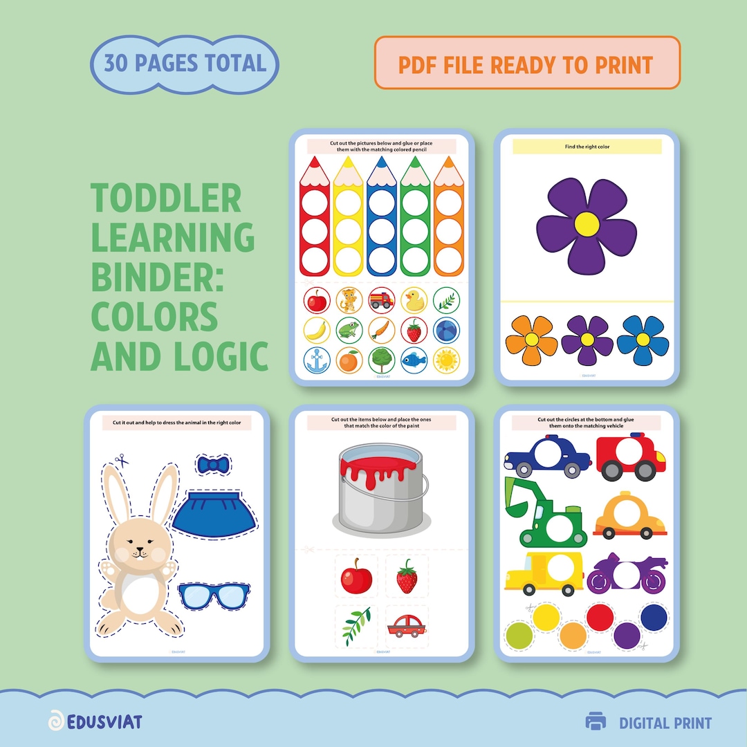 Printable Learning Pack Colors Theme - Etsy