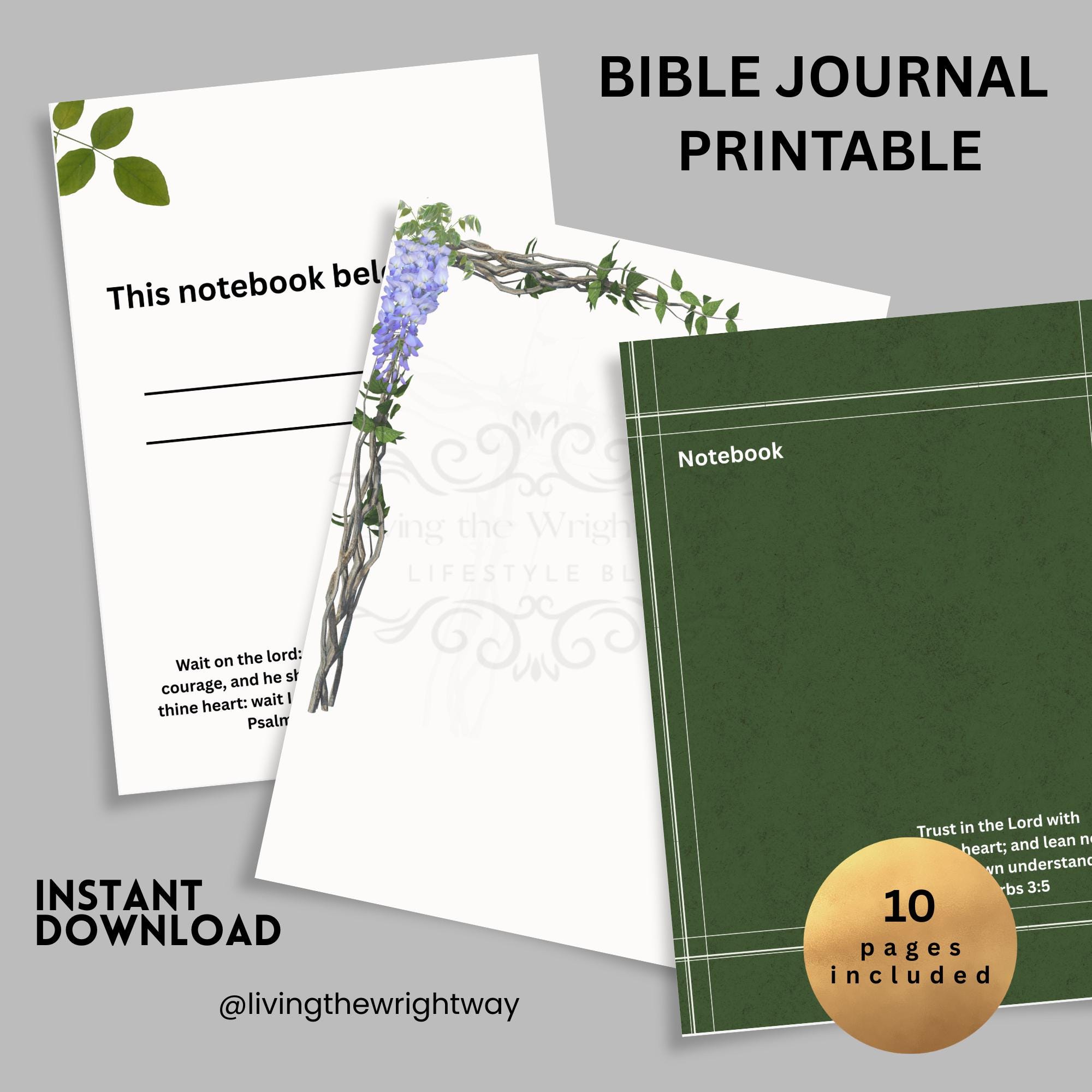 Digital Printable Bible Journal - Etsy