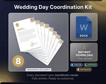 Bankranke | Hochzeitstag Timeline Vorlage, Day-of-Koordinator Checkliste, Planungsunterlagen, druckbares Hochzeitskit