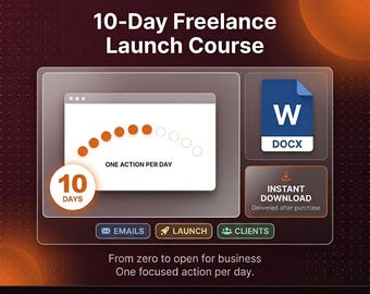 Bankranke | 10-Tages-Launchkurs für Freelancer, Anleitung für neue Freelancer, So startest du freiberuflich, E-Mail-kurs