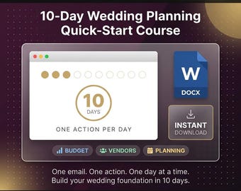 Bankranke | 10-Tages Hochzeitsplanung per E-Mail | Verlobungs-Ratgeber, Bridal Shower Geschenk (Digitaler Download)