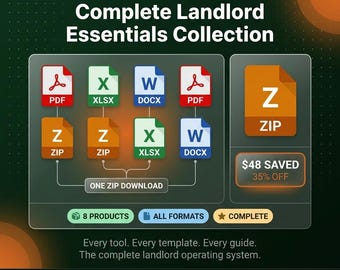 Bankranke | Komplette Landlor Essentials Collection 8 Produkte Guide Tracker Templates Dokumente