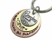 The Best Moms Get Promoted to Grandma New Grandma Mawmaw Mimi Grammy Pewter Brass Copper- Hand Stamped Jewelry - Personalized Jewelry