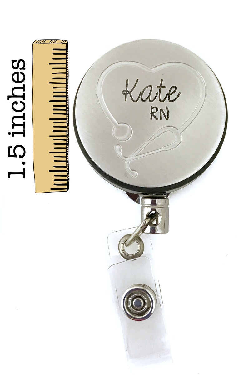 Personalized Retractable ID Badge Holder RN Medical MA Rt Etsy