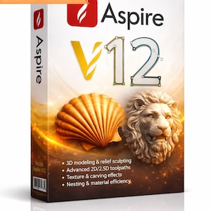 Software CAD CAM CNC Vectric Aspire 12 / Acceso de por vida - Descarga instantánea