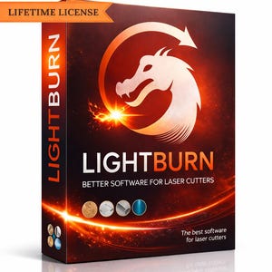 LightBurn Advanced Laser Cut & Design Software Lifetime Access Instant Download for CNC Laser Cutter Engraver Design Tool