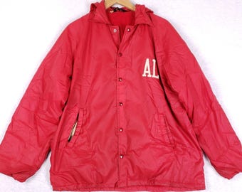 Chaqueta Champion VTG 60s Coach para hombre, talla XL, con capucha roja, estilo running, Abe Lynx