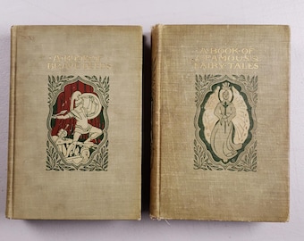 Livros da Biblioteca para Jovens de 1902: Contos de Fadas Famosos - Atos de Bravura - Vol. III - Conjunto 2