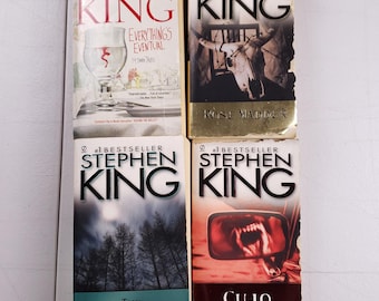 Lote de 4 livros de Stephen King: Cujo, Rose Madder, Tommyknockers e Tudo é Eventual.