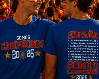 Somos Campeones 2026 Tee Spain World Champions 2026 T Shirt Double Sided Soccer Champions Spain National Team Football Fan Soccer Lovers