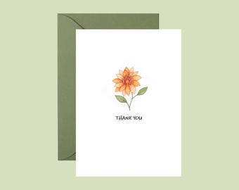 Thank You Card, Dahlia