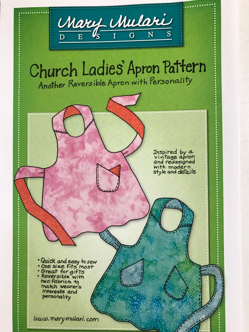 Church Ladies Apron Pattern Etsy