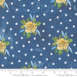 Sunshine and Blue Skies Floral on Blue