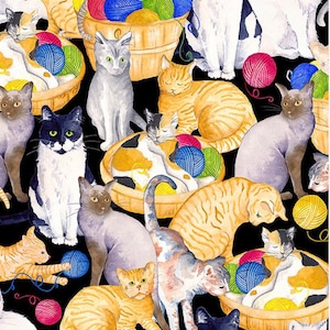 ON SALE!!!!!     Stacked Cats Black