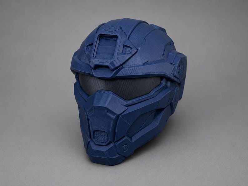 Tactical 3D Printed Helmet | Sci-Fi Military Ops Prop | Master Chief Style Display Helmet image 2