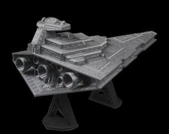 Imperial Star Destroyer 3D Printed Display Model | Sci-Fi Capital Ship | Multiple Sizes