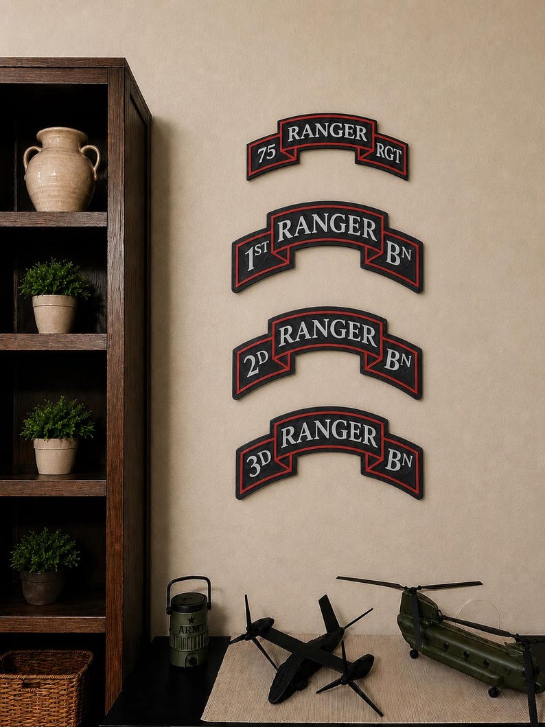 75th Ranger Regiment Scroll Wall Decor | 3D Printed Decor | Multiple ...