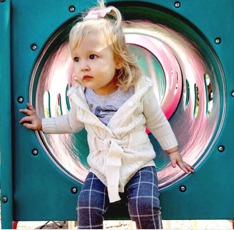 18-24 month Grey Windowpane Plaid Knit Leggings