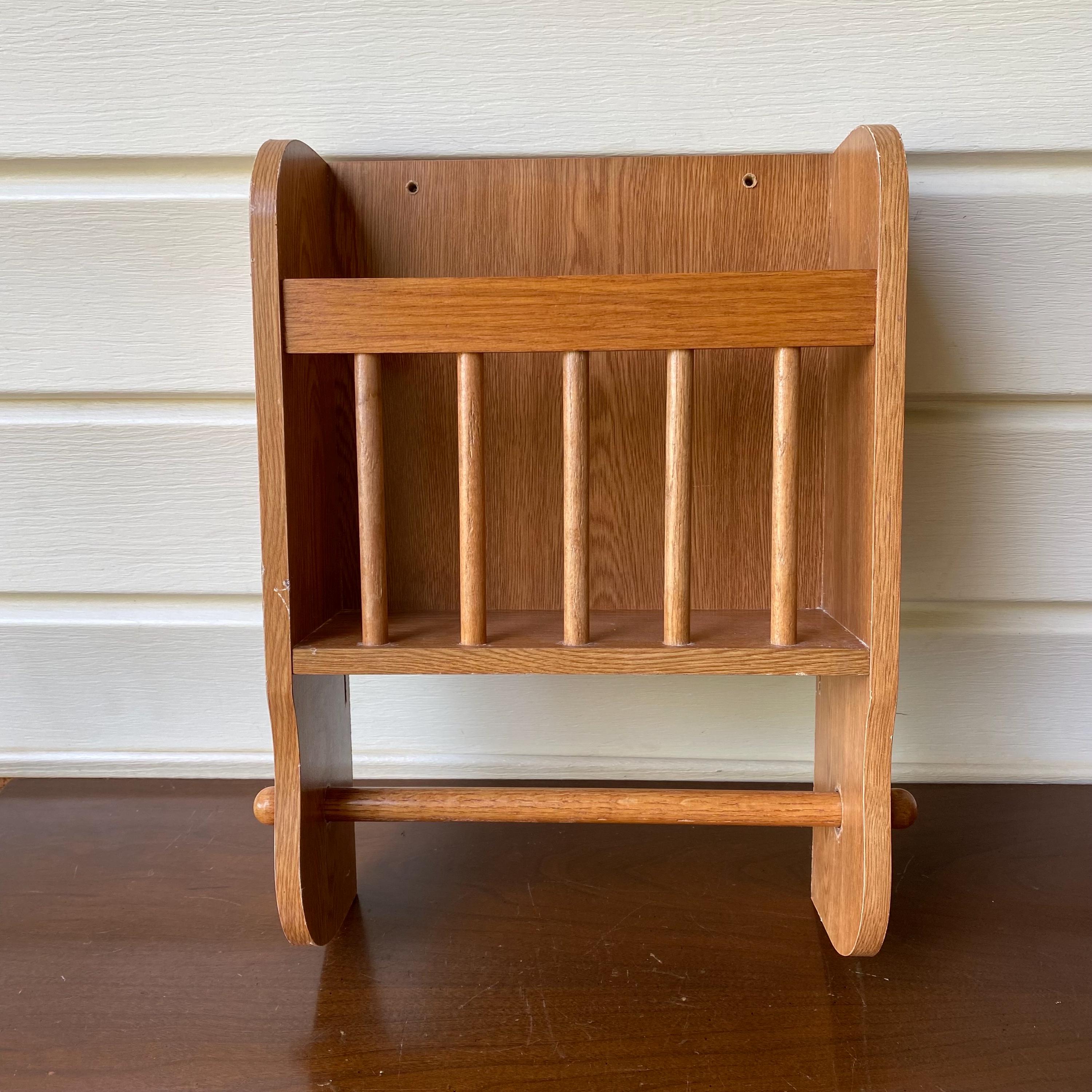 Vintage Magazine Holder Wall Mount - Etsy