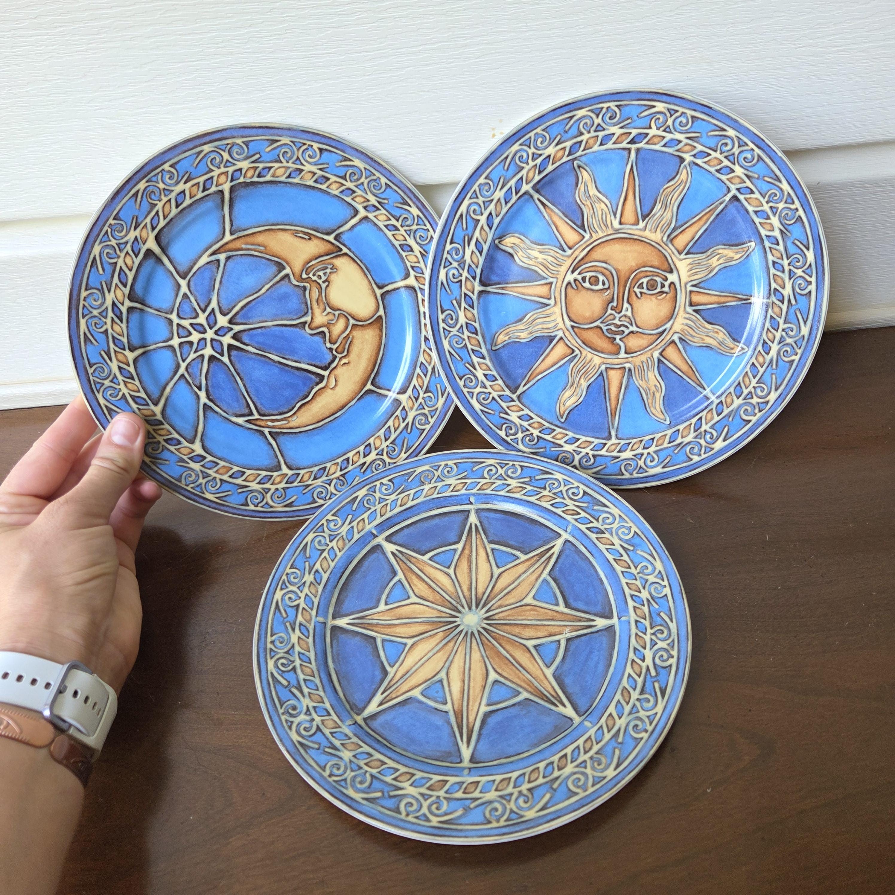 Star and Moon Ceramic Plate - Etsy