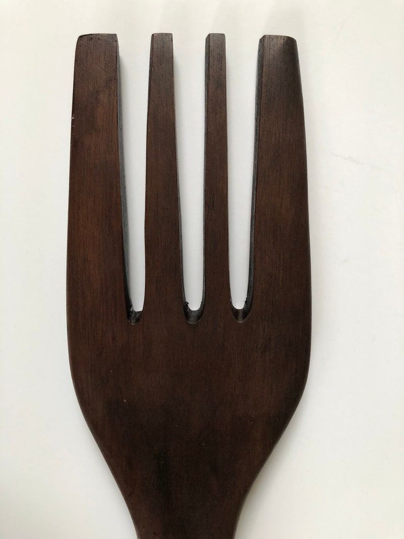 Large Vintage Wooden Wall Fork Etsy