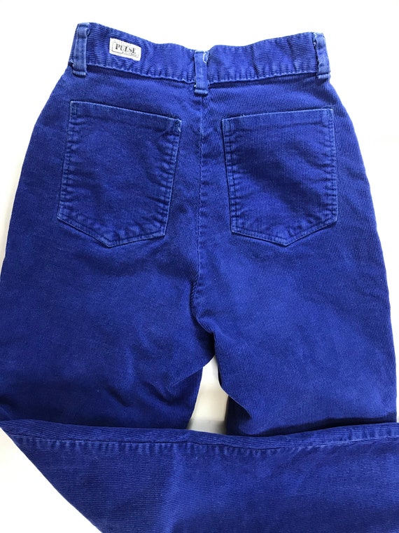 Vintage Pulse royal blue corduroy stirrup pants - image 5