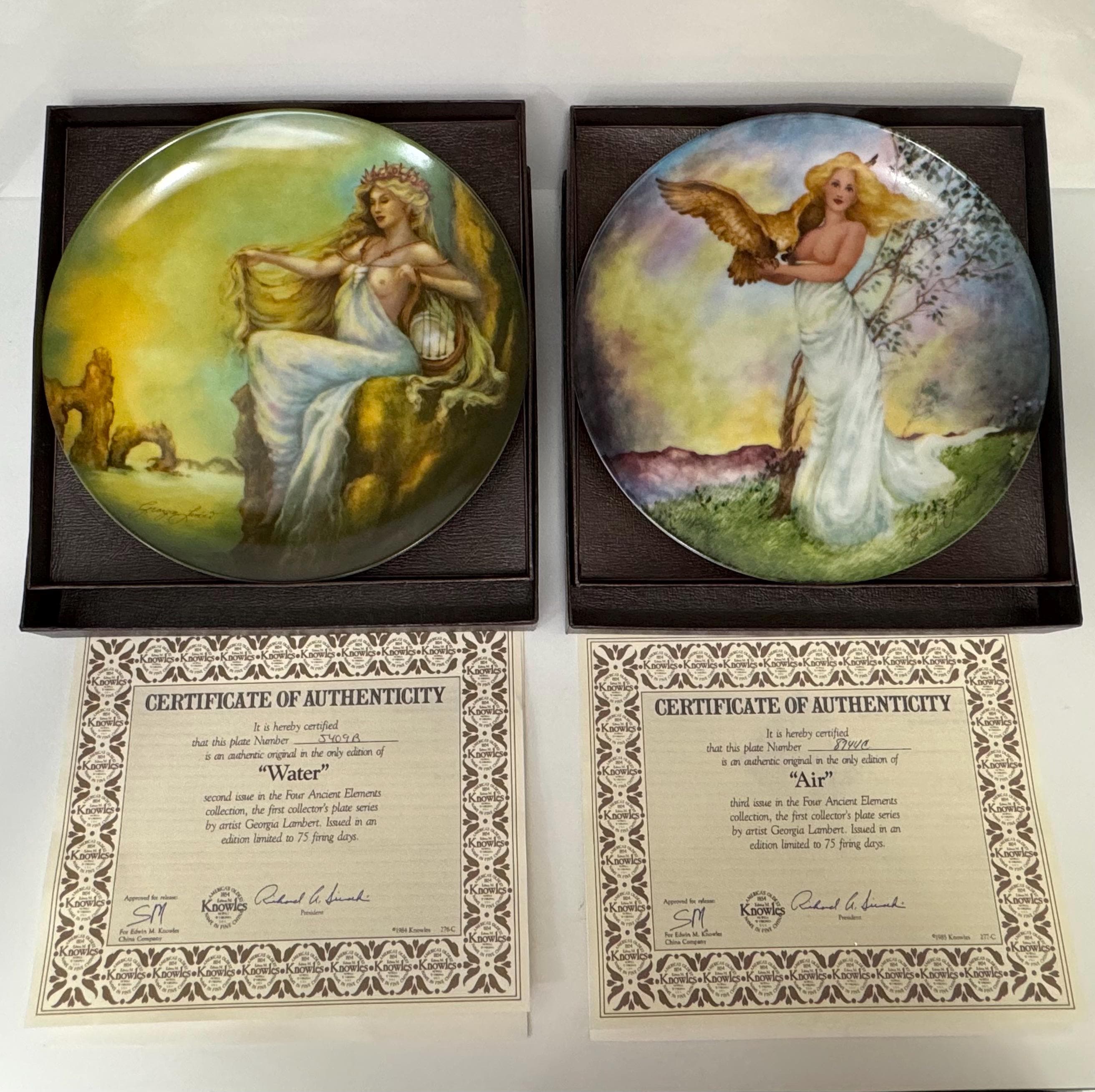 Georgia Lambert “four Ancient Elements” Knowles Collector Plate - Etsy