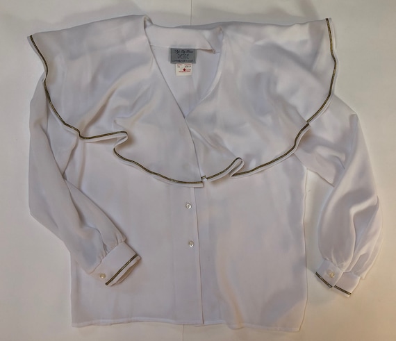 Vintage unworn white blouse/size 10 Style Rite Bl… - image 1