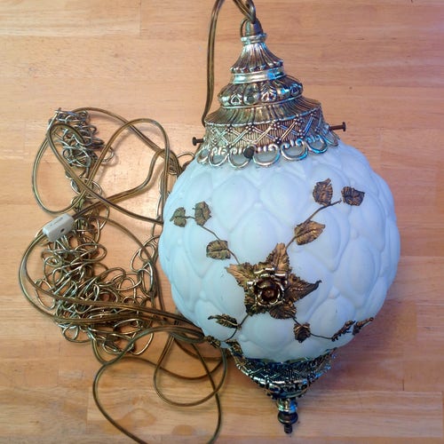 Grape Bunch Hanging Swag Lamp Vintage Wine Lover Decor Etsy