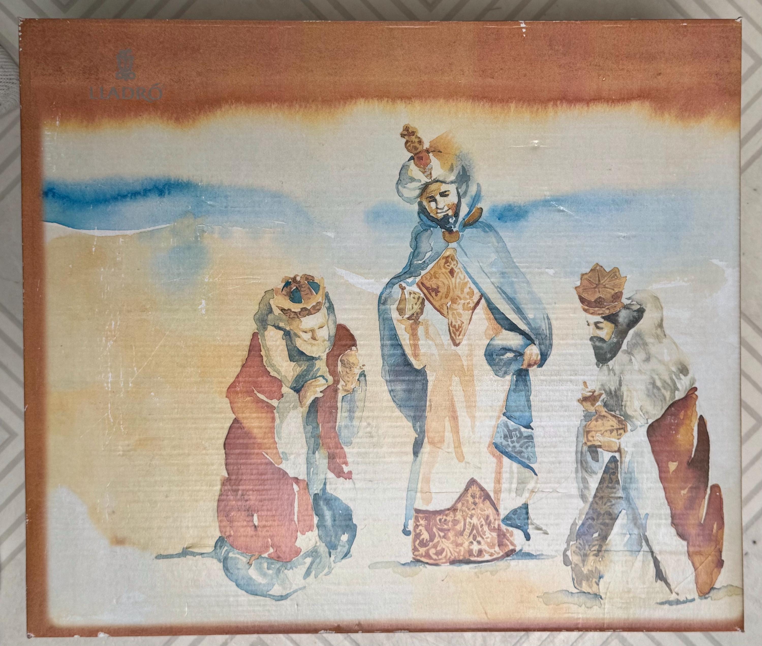 Lladro Three Wise Men,porcelain Nativity Figures,three Kings #5479