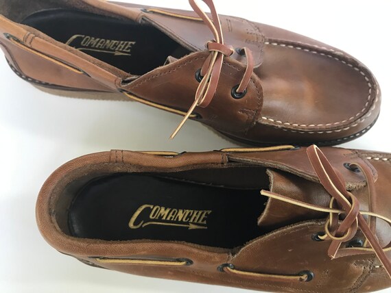 Vintage leather Comanche loafer style shoes/size … - image 9