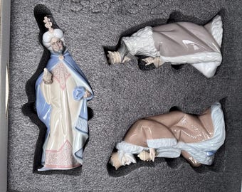 Lladro Three Wise Men,porcelain Nativity Figures,three Kings #5479