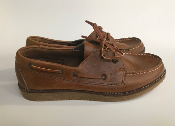 Vintage leather Comanche loafer style shoes/size … - image 1