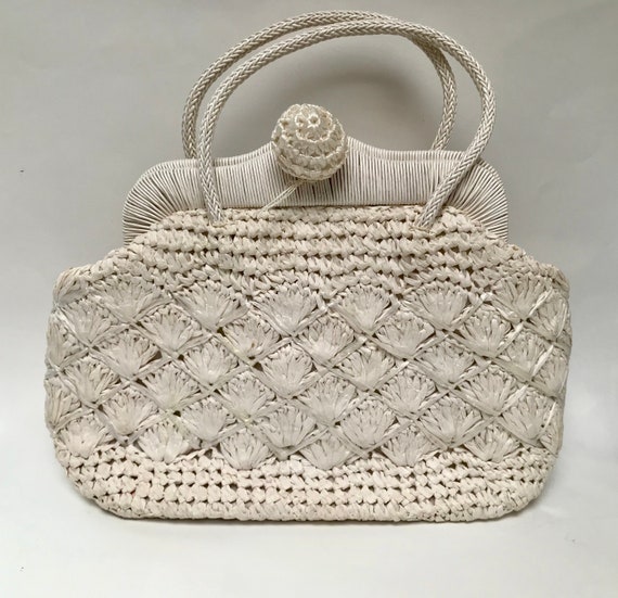 Vintage DU VAL crochet handbag/Unused/vintage pur… - image 2