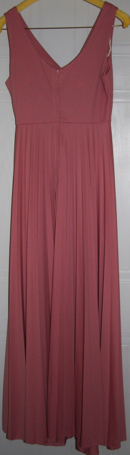 Vintage Rose Colored Full Length Dress | Etsy
