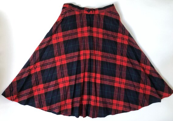 Vintage Peerless of Boston plaid wool skirt - image 5