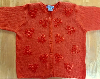 Vintage Victoria Jones Petite button up sweater