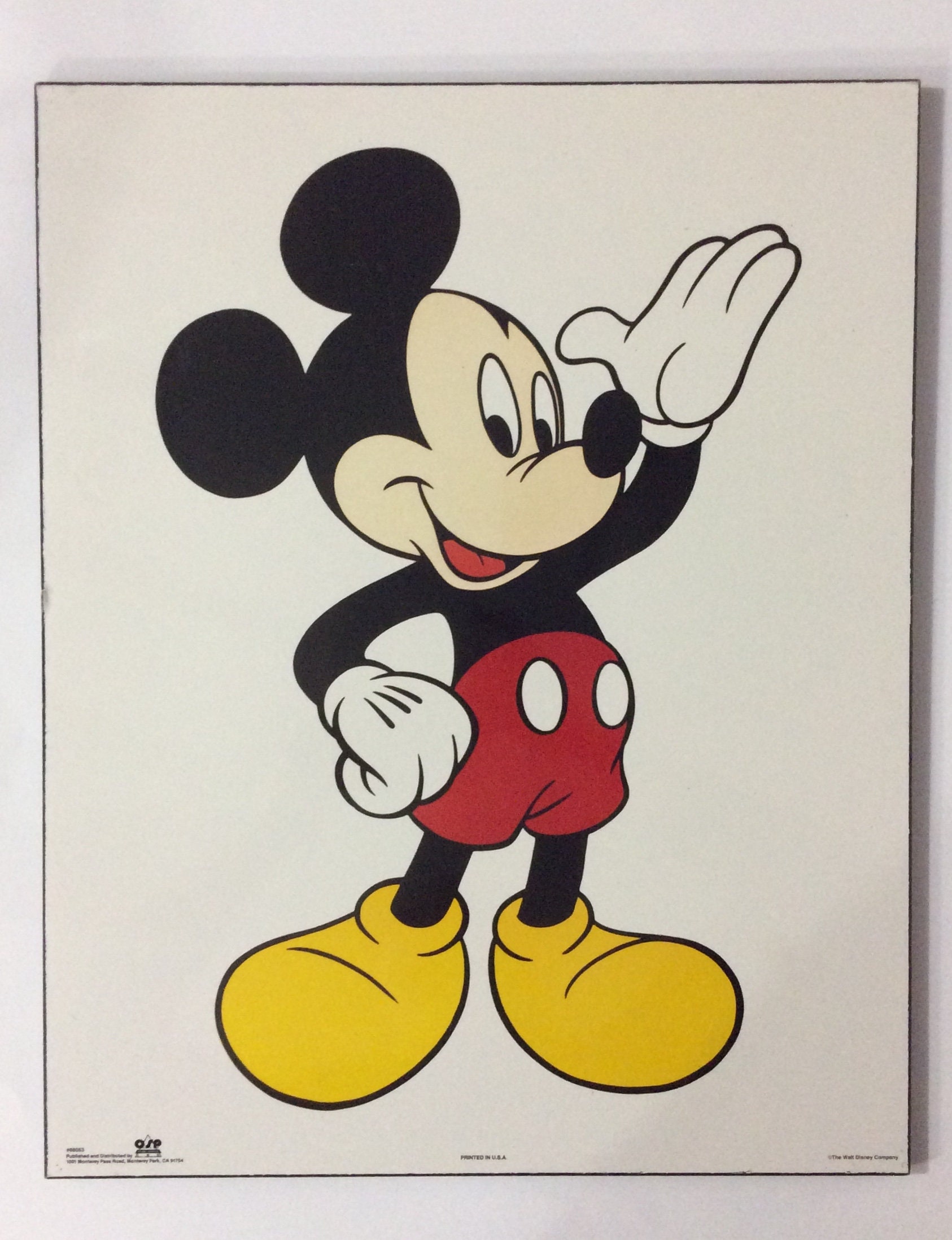 Vintage Walt Disney Mickey Mouse ミッキー Vintage Mickey Mouse Picture on Wood/walt Disney - Etsy