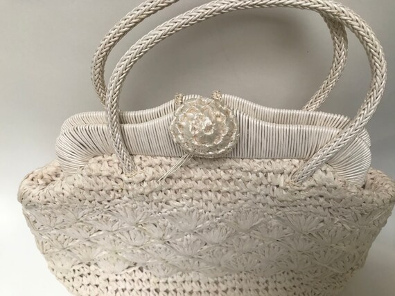 Vintage DU VAL crochet handbag/Unused/vintage pur… - image 3