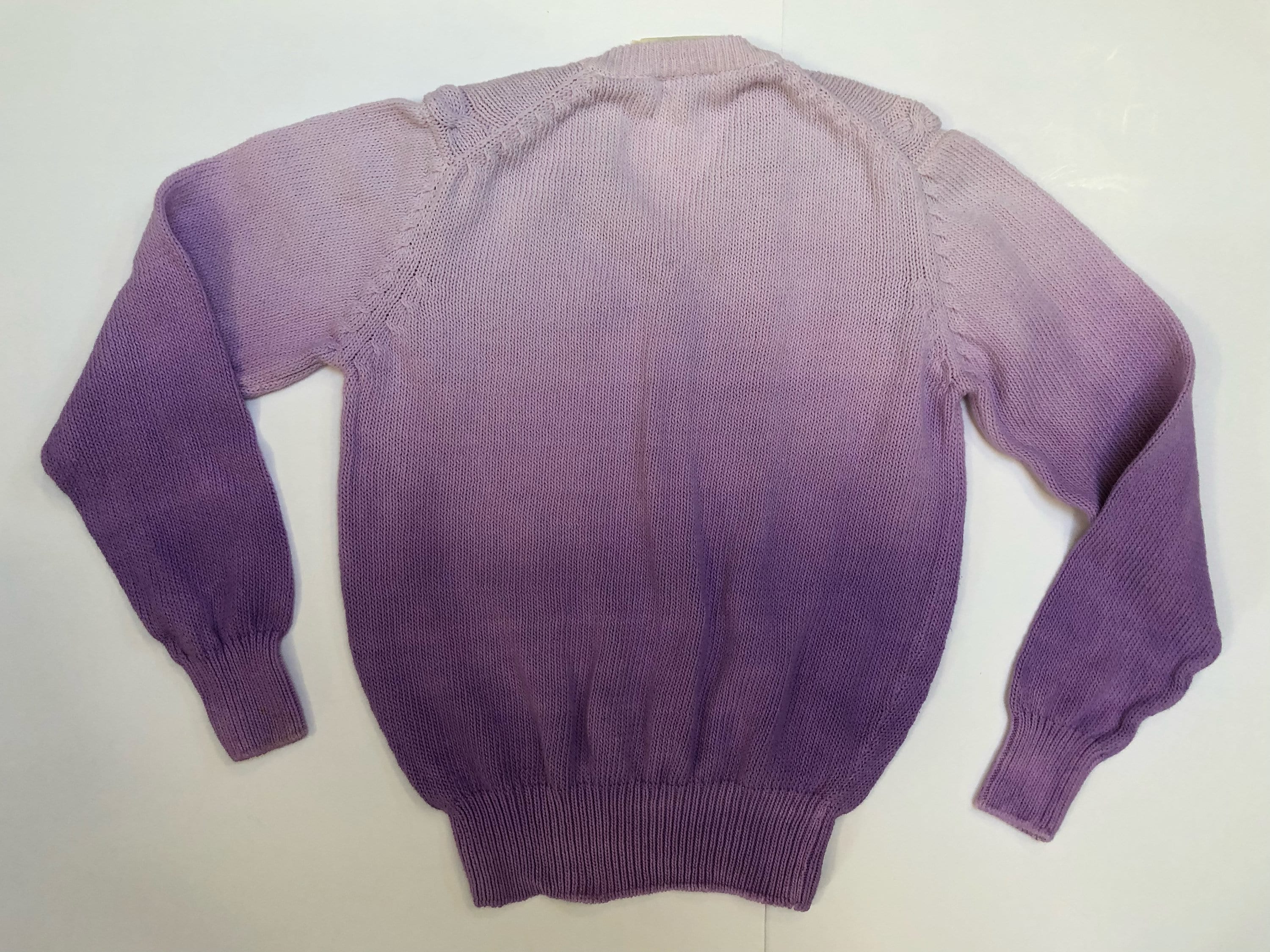Vintage Purple Cable Knit Sweater - Etsy