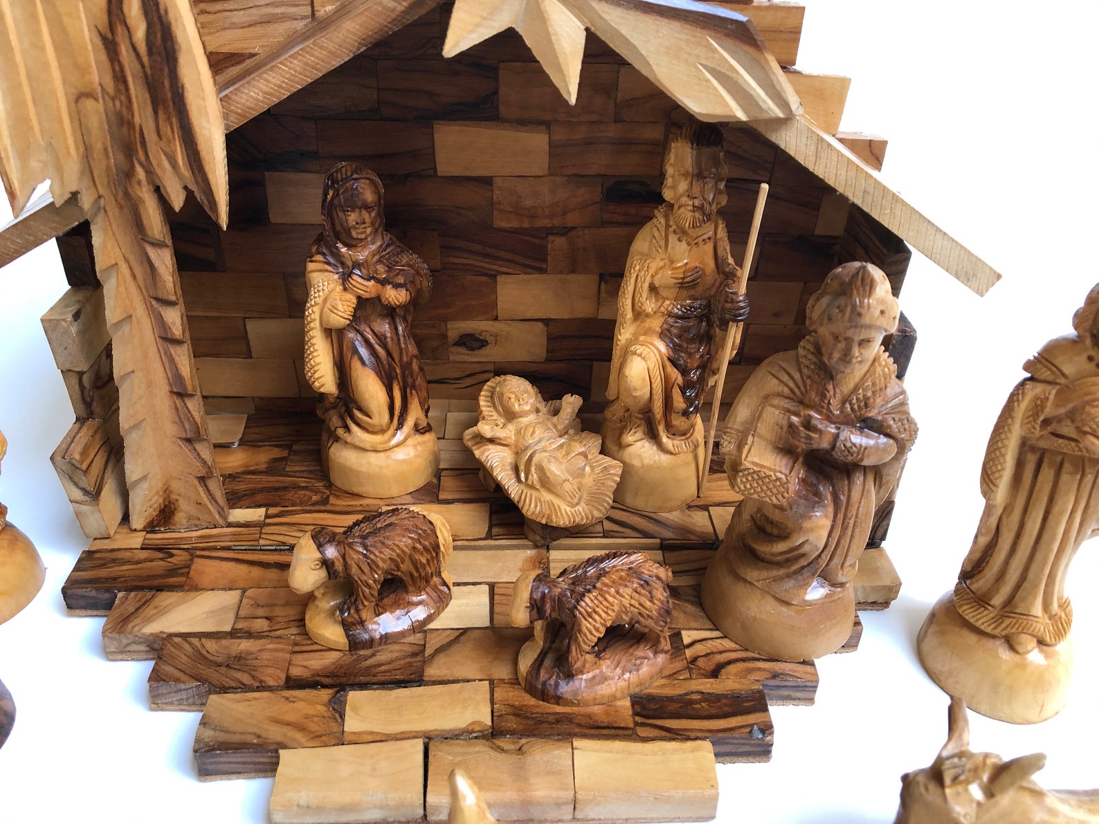 Vintage Olive Wood Nativity Scene/12 Piece/hand Carved - Etsy