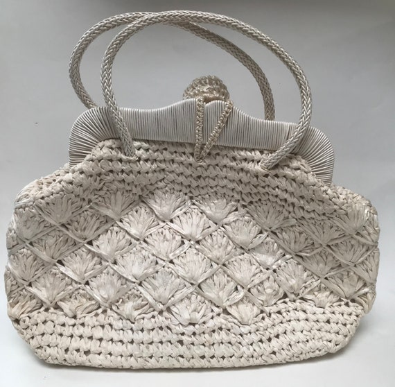 Vintage DU VAL crochet handbag/Unused/vintage pur… - image 5