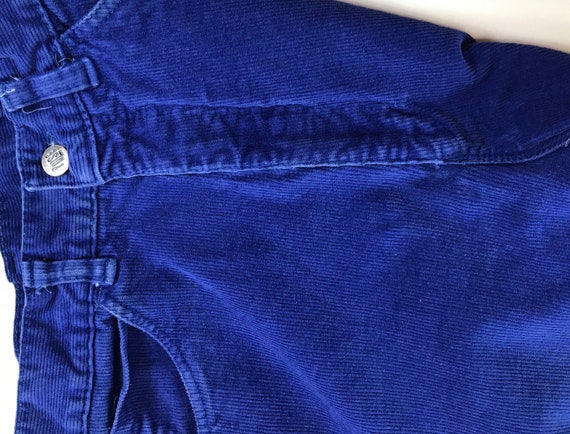 Vintage Pulse royal blue corduroy stirrup pants - image 6