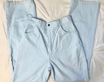 Vintage high rise light baby blue corduroy pants by JTF